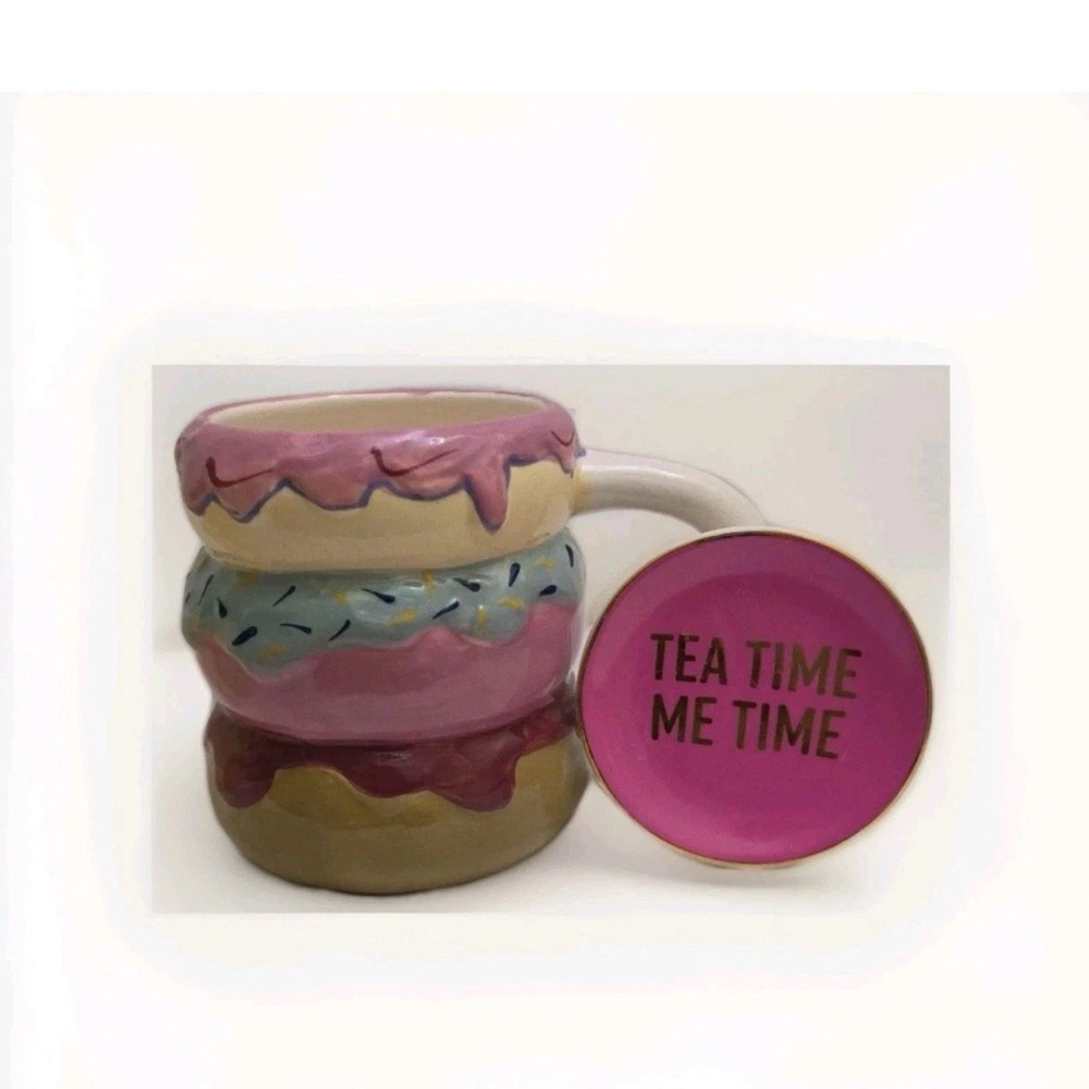 Colorful Donut Stacked Mug Set